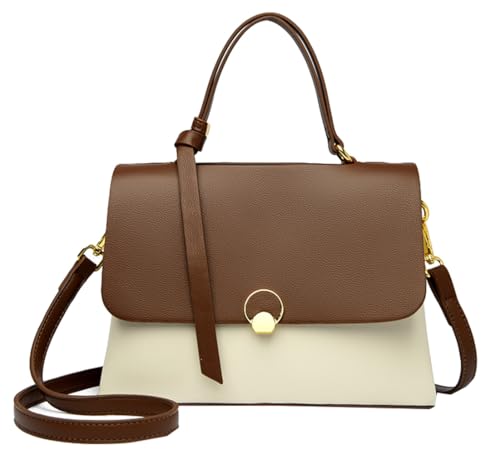 Womens Trendy Vegan Leather Handbag Purse Small Work Shoulder Crossbody Bag Top Handle Handbag Satchels Gifts