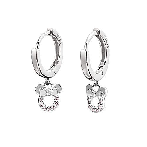 Boucles d'oreilles créoles argent 925 anti-allergie souris pour cartilage