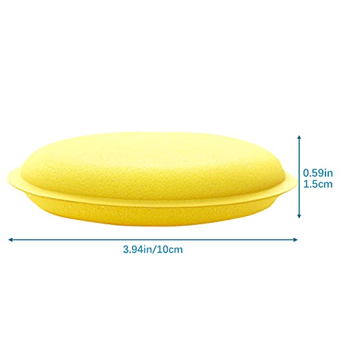 12 stuks auto wax applicator pads auto polish detaillering spons microfiber pad ultra-zachte auto polijsten spons praktische auto-accessoires voor schone auto voertuig auto glas (geel) - Image 3
