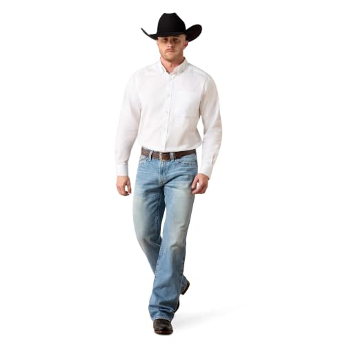 ARIAT Men Lightweight Solid Twill Classic Fit Shirt, X-Large, White by ARIAT - Used condition - Image 3