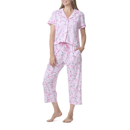 Image of Karen Neuburger Women's Short Sleeve Girlfriend Capri Pajama Set