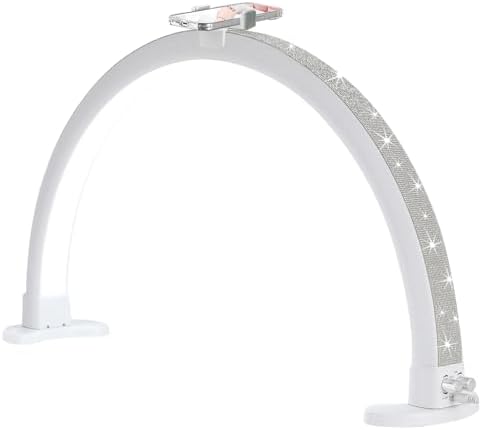 Half Moon Light with Phone Holder, 29 in 48W Nail Desk Lamp, Lash...