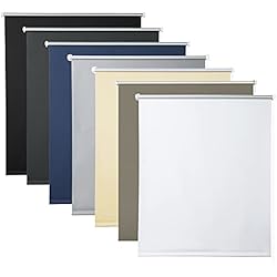 Estores Enrollables Bricomart WOLTU Estor Enrollable Translúcido Liso Estor Opaco para Ventana Persiana Térmica Opaca Protección UV y Sol sin Perforación 80x160 cm Blanco TR5700ws05