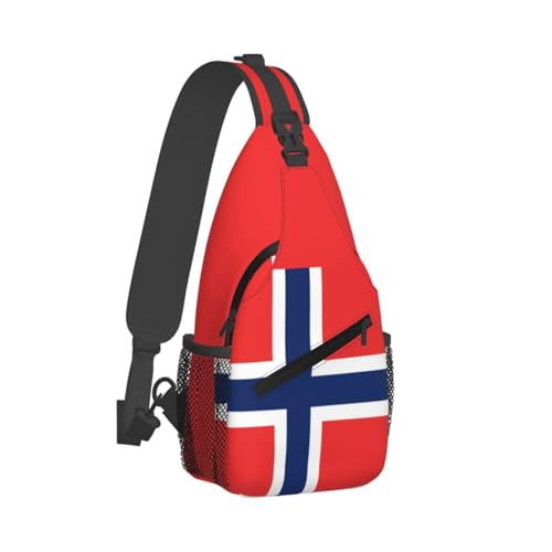 ASYG Norway Sling Bag Norway Flag Shoulder Bag Norway Crossbody Chest Daypack Casual Backpack Flag Bag for Norwegian2