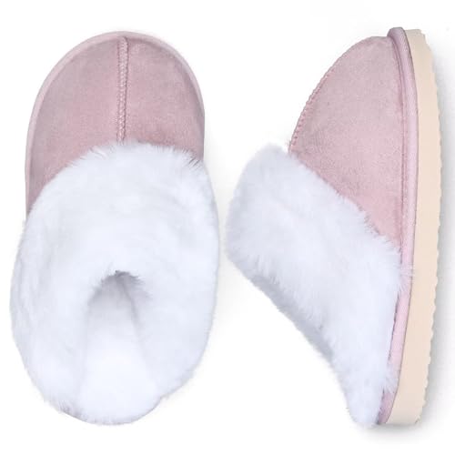Image of IceUnicorn Kids Slippers Girls Boys Fuzzy House Shoes Bedroom Slides