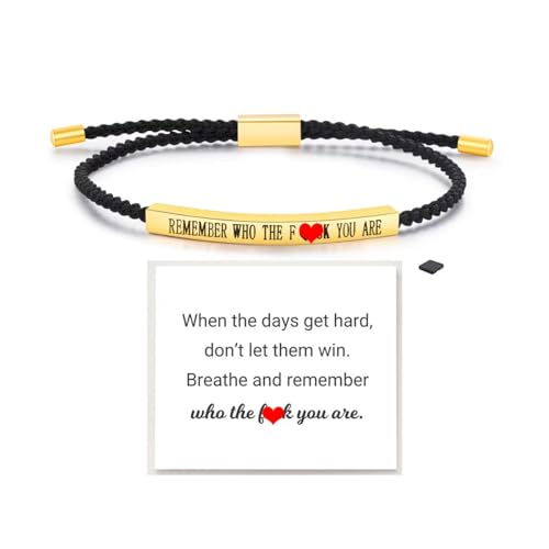 Dont Let The Hard Days Win Bracelet for Women Men, Handmade Braided Adjustable Wrap Stainless Steel Inspirational Let Him Comfort Birthday Gifts Jewelry