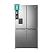 Hisense RQ758N4SWSE Frigorifero Quattro Porte Americano, Grande capacità 606 litri, Finitura Inox, Total No Frost, Classe E, Motore Inverter, Metal Cooling, Convert Zone, WiFi
