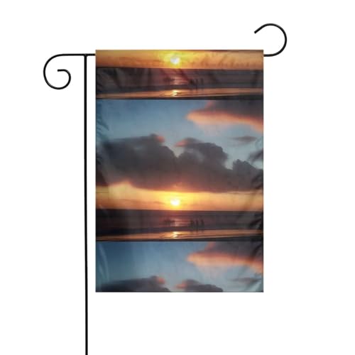 WHJDPP Bali Sunset Printing Garden Flags 12x18in for Yard Decoration with 3cm Pole Position Width (Flag Only, No Flagpole Included)
