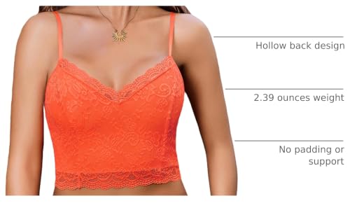 Image of Avidlove Lace Bralette for Women Spaghetti Strap Tank Top V Neck Slim Basic Camisoles