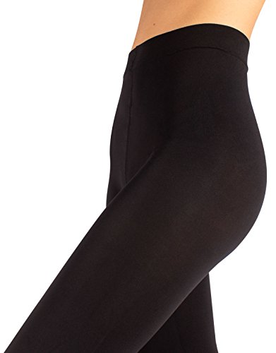 Image of CALZITALY WINTER TIGHTS | THICK OPAQUE TIGHTS | MICROFIBER 3D PANTYHOSE | 200 DEN | BLACK | S /M, L /XL | MADE IN ITALY |