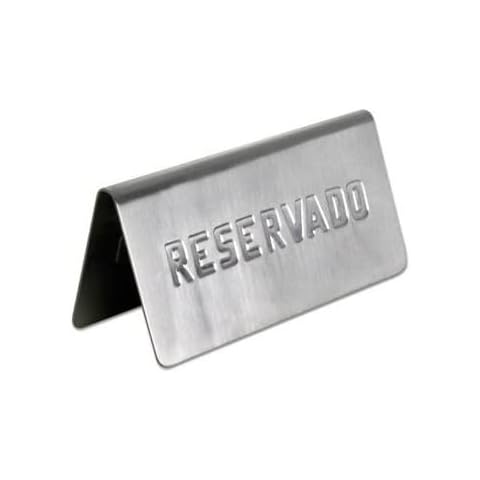 10 Reservierte Metallschilder für Restauranttisch/Bar, Edelstahl-Plakette für Gastronomie, 10 Stück Cover