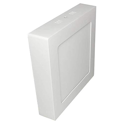 Kit 5 Luminária Plafon Led De Sobrepor 24 Watts Quadrada Branco Frio 6000K