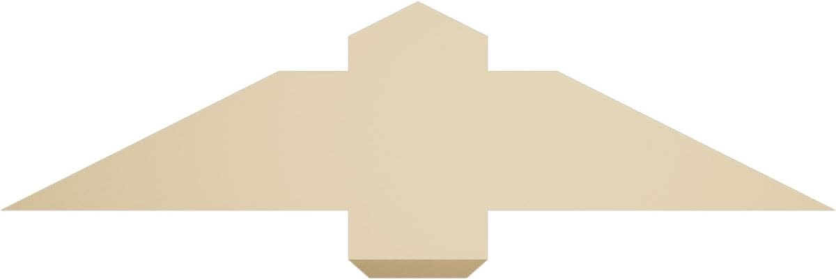36"W x 9"H x 4"D x 6"F, 6/12 Pitch, Eugene Signature Urethane Gable Bracket, Primed Tan