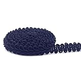 Pmnzdy 5 m Borte Nähen Spitze Tausendfüßler geflochtenes Spitzenband 8 mm Spitzenborte Blumenmuster Dekoband Zierband Borten Bänder Für Hochzeit Party Kostüm Heimwerken DIY Basteln Nähen Marineblau