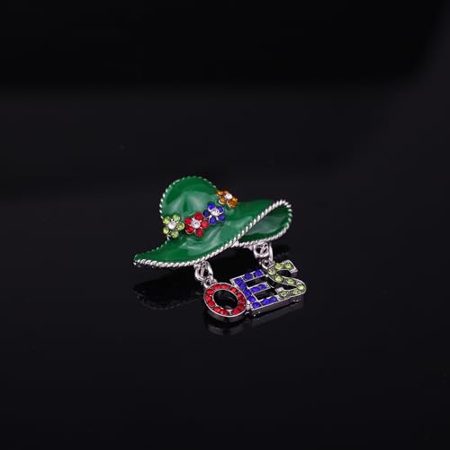 Image of Order of The Eastern Star Gift for Women Rhinestones OES Brroch Pin OES Symbol Gift Greek Sorority Paraphernalia Jewelry Sisterhood Gift for Soror Sister