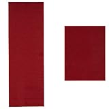 Machine Washable Modern Solid Design Non-Slip Rubberback 2x5/2x3 2PCS Set Traditional Runner Rug/Are