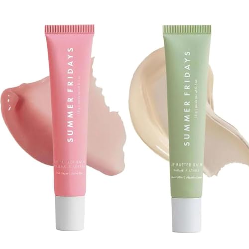Summer Lip Balm, Lip Balm Set (2PCS), Nourishing Lip Mask And Lip Balm For Instant Moisture, Shine And Hydration, Tinted, Soothing Lip Care, Contains Shea Butter, Gifts For Women