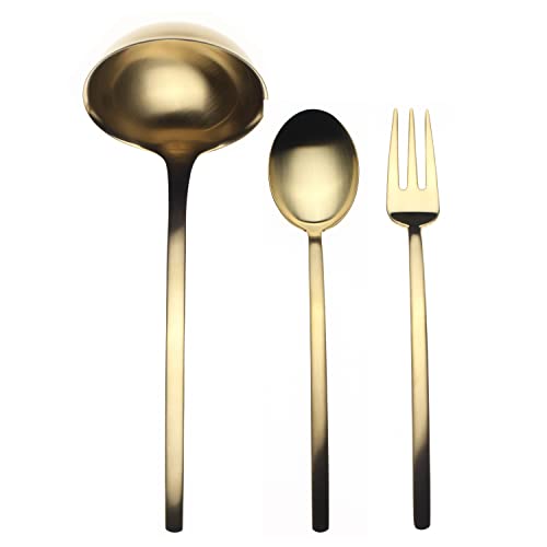 MEPRA 3-Piece Due Ice Oro Serving Set, Metallic (108022003)