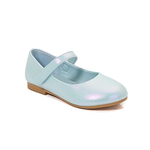 Girls Mary Jane Flash Ballet Flats Leisure School Uniforms Flower Wedding Party Dress Shoes for Child/Children