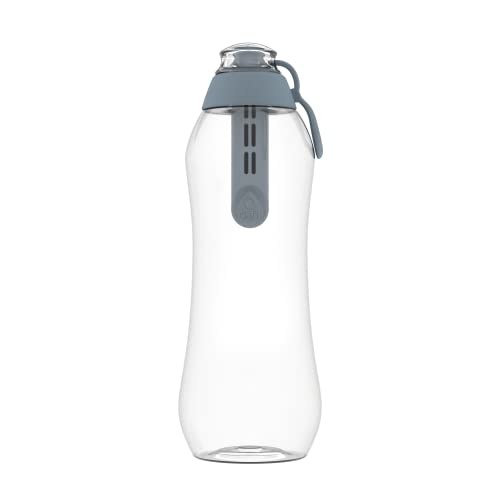 Dafi Botella Filtrante de Agua con un Filtro de Carbón Activado 0,7L, Acero - sin BPA, Elimina el sabor y el olor a cloro - para la Escuela, el Gimnasio, los Viajes - Botella Filtradora de Agua