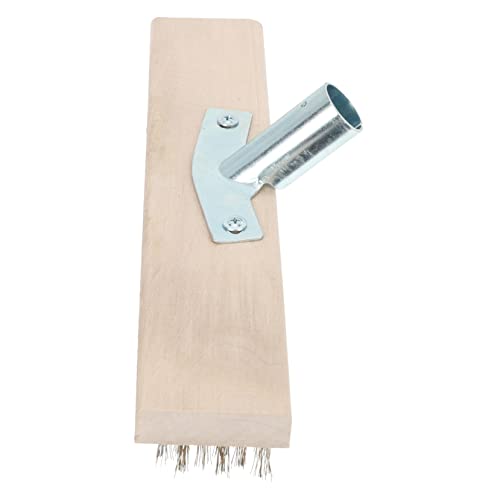 BUGUUYO 1 Pc cepillo para quitar musgo cepillo para fregar aire libre cepillo de musgo manejar mercado cochera cepillo de deshierbe cepillo de limpieza de malas hierbas Madera Yellow