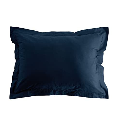 Suave Interior, Funda de Almohada (50 x 70 cm) Biolina Azul Noche, 100% algodón orgánico