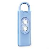 Besttoolifes Alarma personal con 130 dB y luces LED estroboscópicas duales para mujeres, uso al aire libre (azul)