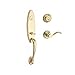 Baldwin DCCHEXCURLTRR003 Reserve Double Cylinder Handleset Chesapeake x Curve with Traditional Round Rose, Lifetime Brass Finish, Left Hand