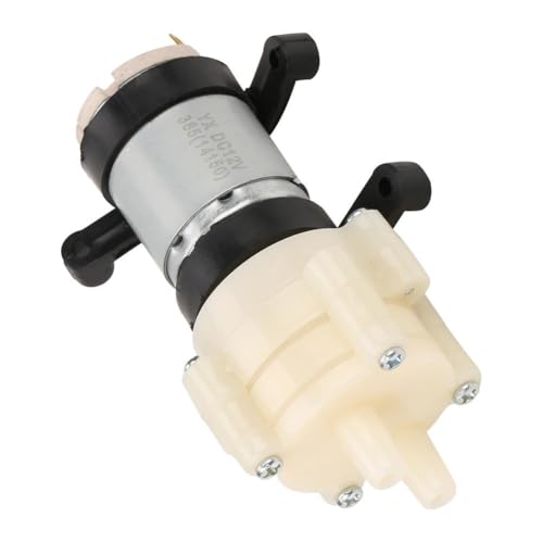 Risegun Membranpumpe 12V, 385 DC 12V Mikro Elektrische Selbstansaugende Wasserpumpe 1,5-2L/min für Teemaschine, Brunnen, Aquarium und Gartenbewässerungssysteme