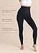 SHAPERMINT High Waisted Tummy Control Compression Leggings for Women - Petite to Plus Size Womens Leggings Non See Through Black