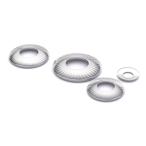 m5100pcs belleville washers tapered disc spring cup washers 18-8 stainless steel with bevelled patterns