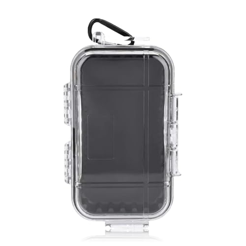 HERCHR Waterproof Box, Small Dry Box Storage Case Container, Plastic