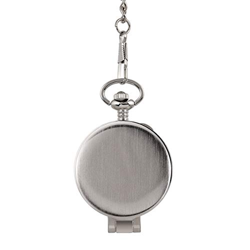 Coin Pocket Watch With Skeleton Quartz Movement | Gold Layered Jfk Half Dollar | Genuine U.s. Coin | Sweeping Second Hand, Roman Numerals | Silvertone Case | Certificate Of Authenticity #TOP4