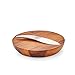 nambe Harmony Cheese Board with Knife | Made of Acacia Wood and Stainless Steel | 12 Inch Serving Set | Charcuterie and Butter Board | Serving Platter Hostess Gift in Box | Designed by Wei Young