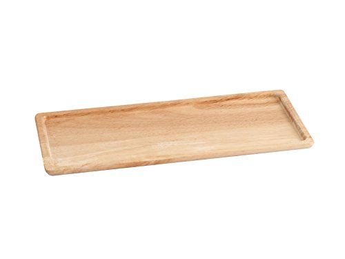 H&H 8813025 Piatto In Legno Nat Rettangolare 25X12 Utensili Da Cucina, Chiaro