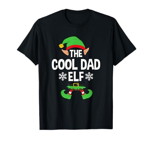The Cool Dad Elf Party Family Group Matching Father X-Mas T-Shirt