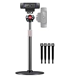 Etour [All Metal Webcam Ständer Halterung für Schreibtisch [Verdicktes Schaumstoff-Pad/geschützter Desktop] Kompatibel mit Logitech Webcam C922 C930 C920 BRIO usw, Geräten mit 1/4 Zoll Gewinde