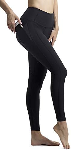 Women’s High Waist Yoga Pants with Pockets, Tummy Control Workout Running 4 Way Stretch Yoga Leggings