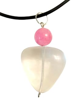 Sherif Gemstones (Natural Stones) Handmade Clear Quartz ballerina Styke Pendant necklace men & Women Balance Boho Healing Reiki Fashion