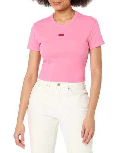 T-shirt court HUGO avec petit logo : l'excellence de la coupe femme
