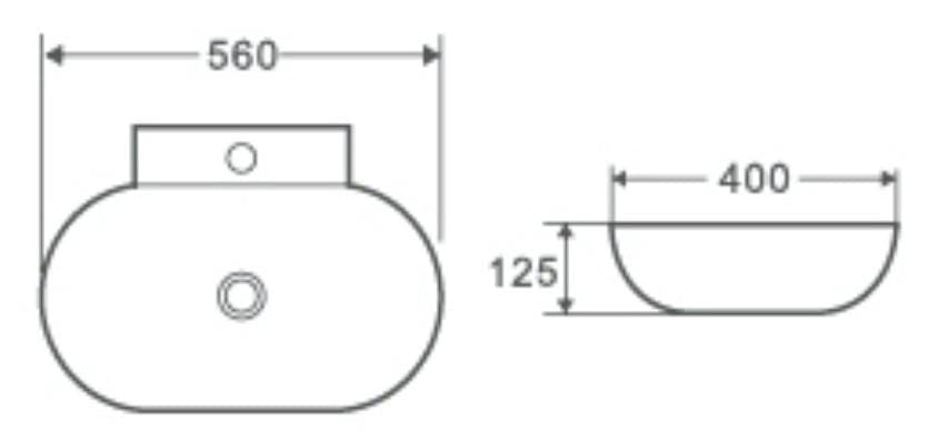 AQUORE 385358 VENTO 56M Lavabo Suspendido