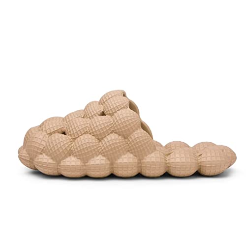 Image of Cheval Unisex Bubble Slides for Kids, Massage Golf Ball Shoes Slides, Funny Lychee Bubble Slippers for Spa, Bedroom, Gym, Shower, Beach,Bath