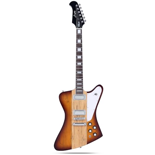 Firefly FFDB Solid Body Electric Guitar Mahogany Guitar body Stainless steel and ball end frets rosewood fretboard(Cherry Sunburst Color)