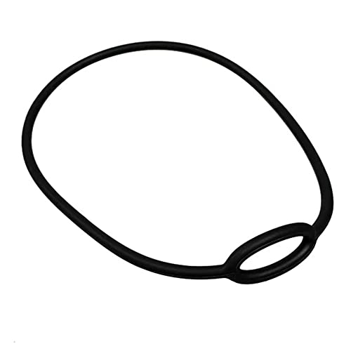 JCS Silicone Regulator Necklace – Secure & Comfortable Mouthpiece Holder – Durable, Flexible & Adjustable, Black