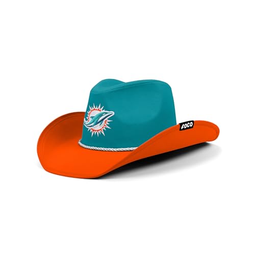 FOCO Miami Dolphins NFL Two Tone Cowboy Hat Team Color