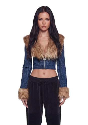 Dolls Kill Covet Moto Jacket - Denim by Generation Kiss