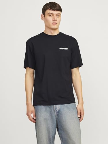 JACK & JONES JJELEGACY TEE SS O-NECK NOOS Erkek Tişört, Siyah, S - Görsel 2