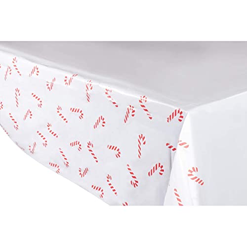 Juvale Candy Cane Tablecloth For Christmas Party (White, 54 X 108 In, 6 Pack) #TOP3