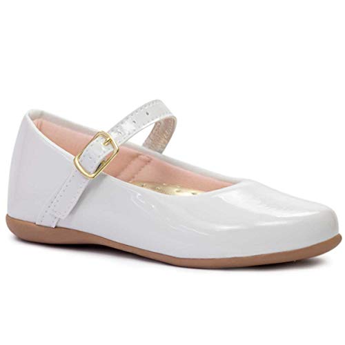 Kit com Duas Sapatilhas Femininas Infantil Boneca Sapato Menina Rasteira 08 - Amarela e Branca - 19