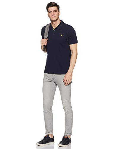 Image of Deniklo Men Cotton Rich Regular Fit Solid Polo T-Shirt | Men's Best T Shirt |Half Sleeves Casual T-Shirt |Classic Plain T-Shirt | Collar T Shirt|Polo T-Shirt for Men (Available in Plus Size)